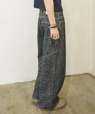 Sseleupe Natural Stripe Denim Pants