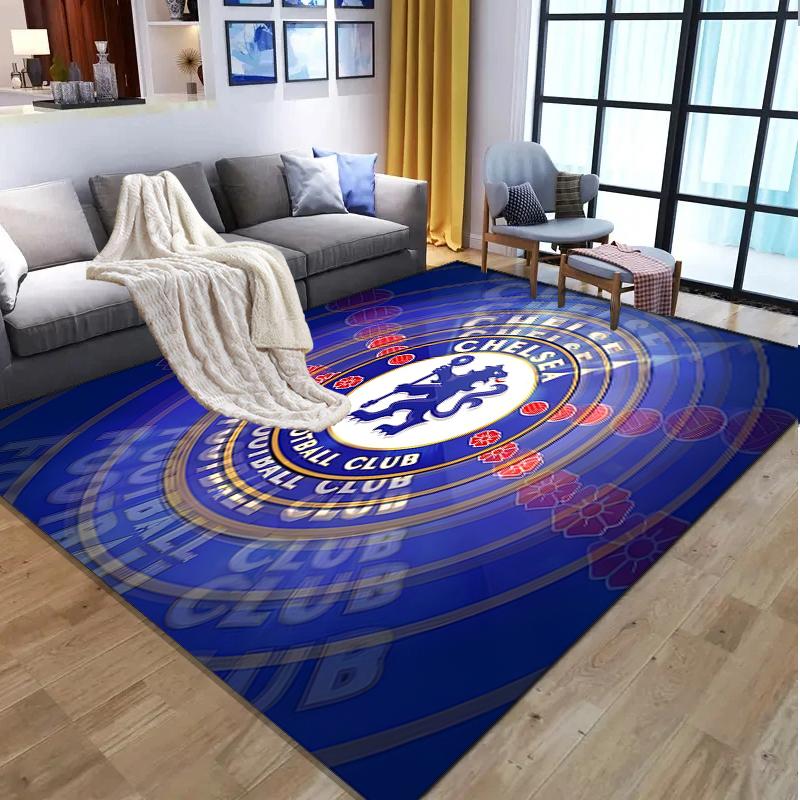 Football Club F.C Pattern Rug, Indoor/Outdoor Mat, for Picnic, Gameroom, Bedroom, Office, Living Room, Home Decor Carpet, Birthday Gift