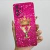 Phone Case for Samsung Galaxy A72 A52 A52S 4G 5G Liquid Silicone Soft Shockproof Lens Protective Cover Luxury Crown Letter Cases