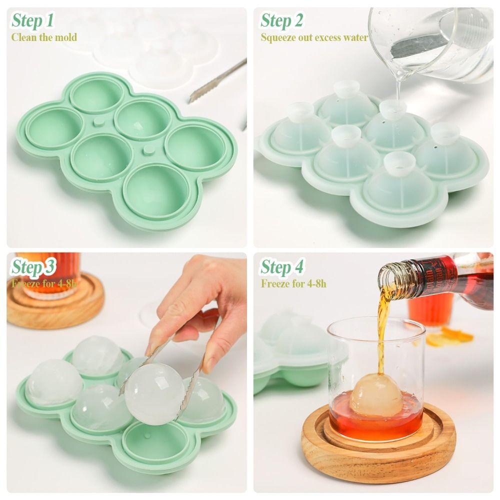Easy Twist Release Ice Block Mold Free of BPA Silicone Ice Cube Mold Ice Ball Molds  Ice Making