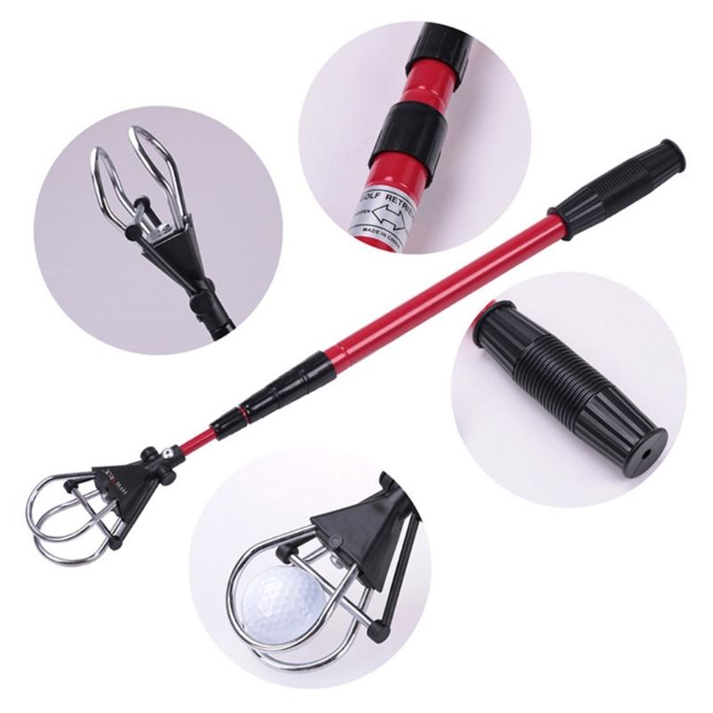 Automatic Golf Ball Pickup Tool Telescopic Retrievers Stick with Ergonomic Handle for Outdoor Practice Session