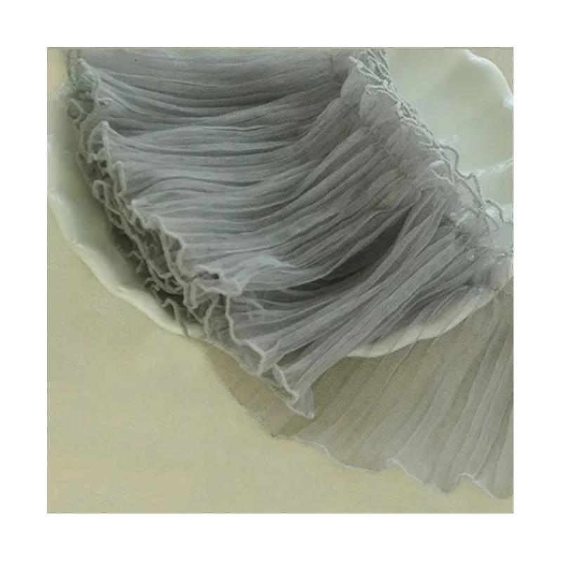 NEW Simple Fashion Pleated Fluffy Tulle Lace DIY Home Textile Curtain Bed Linen Border Clothing Skirt Cuff Extended Hem Material