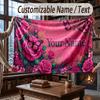 Butterfly Theme Throw Blanket Custom Name Text Personalized Blanket Soft Cozy Blanket for Home Sofa Bed