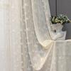 European Style Romantic Lace Embroidery Flower Curtain Transparent But Opaque Living Room Bedroom Window Screen Home Decoration