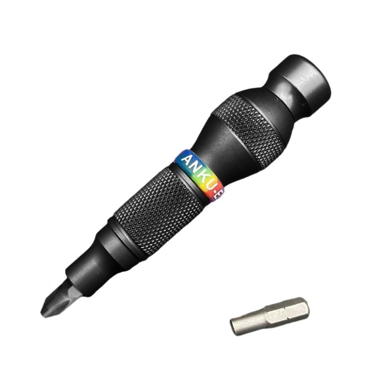 Heavy Duty Auto Locking 6.35 Magnetic Screwdriver Handle Full Aluminum Alloy Ergonomic Grip Suitable For Precise Tasks