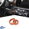 Center Control Dash 4WD/Trailer Switch Knob Rings Cover Trim For F150 21+Orange