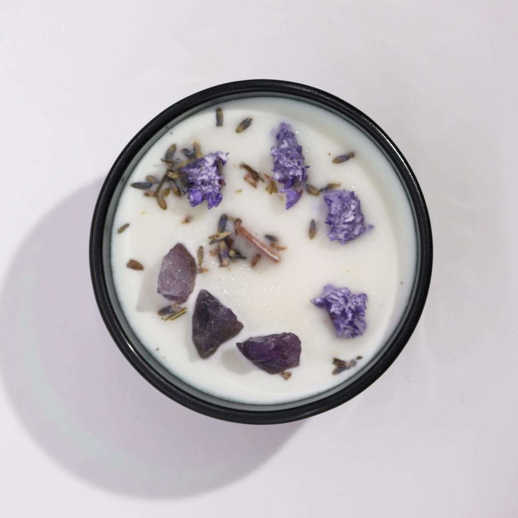 Amethyst Crystal Candle, The Moon Tarot Card