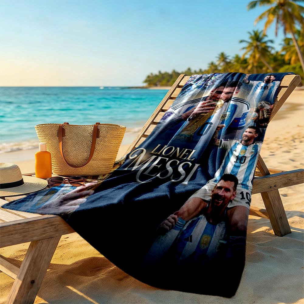 Messi World Cup Champion Customized Name Beach Towel Soft Durable Quickdry Portable For Swimmingbeachcamping Travel Beach Accessoriesgym