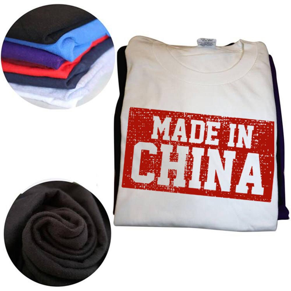 Lustige Made in China Grafik T-Shirts T-Shirt Herren Damen Mode Lässig Übergroß 100% Baumwolle T-Shirt