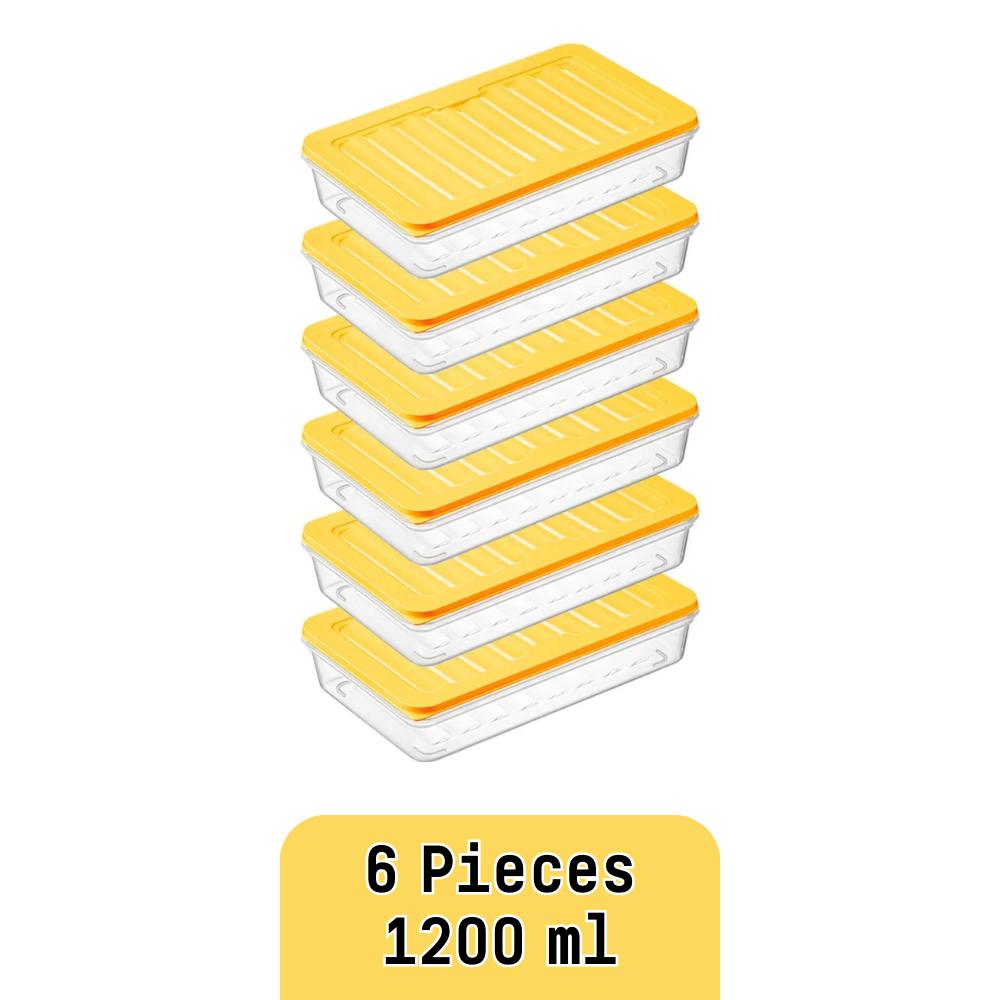 Refrigerator Organizer Storage Container Suitable for Microwave and Freezer 1200 Ml