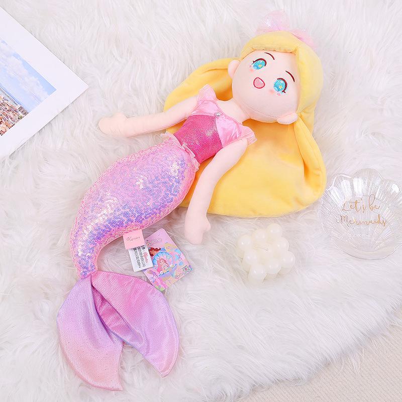 Mermaid Princess Doll Throw Pillow Fashion Cute Unique Girl Doll Plush Style Toy