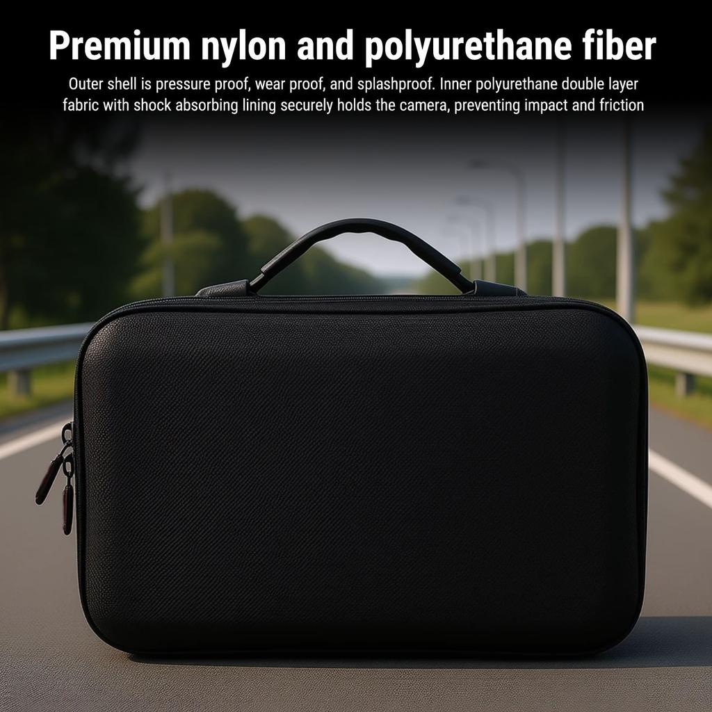 Carrying Case Fit for DJI Osmo 360 Action Camera Nylon Splashproof Shockproof Portable Hard Case Travel Bag with Shoulder Strap