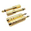 Gold Plate 6.5mm To 3.5mm Mono Adapter Seamlessly Instrument Connectivities High Fidelitys Signal Transfer Durability Build