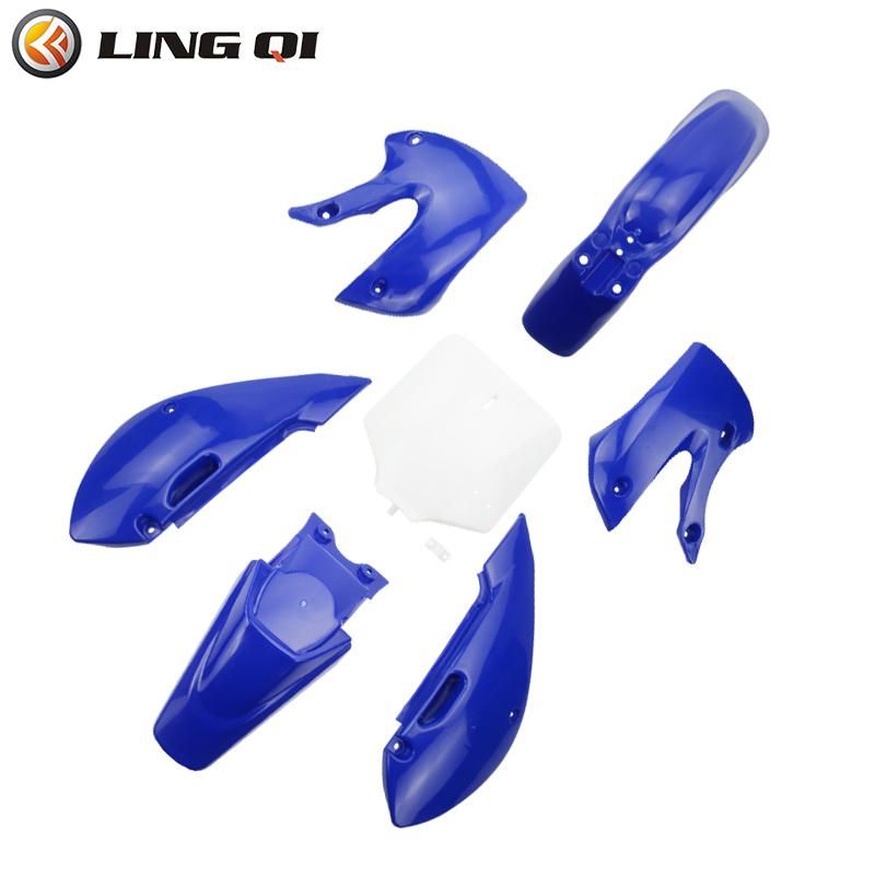 KLX110 Motorcycle Parts Dirt Bike Plastic Fairing Fender Kit and Number Plate For KLX 110 KX65 DRZ110 RM65