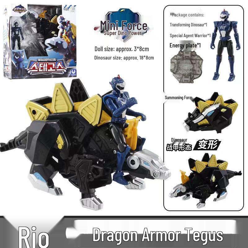 Mini Force X Leo Max Action Figure - Sound & Light Transformer Toy for Kids