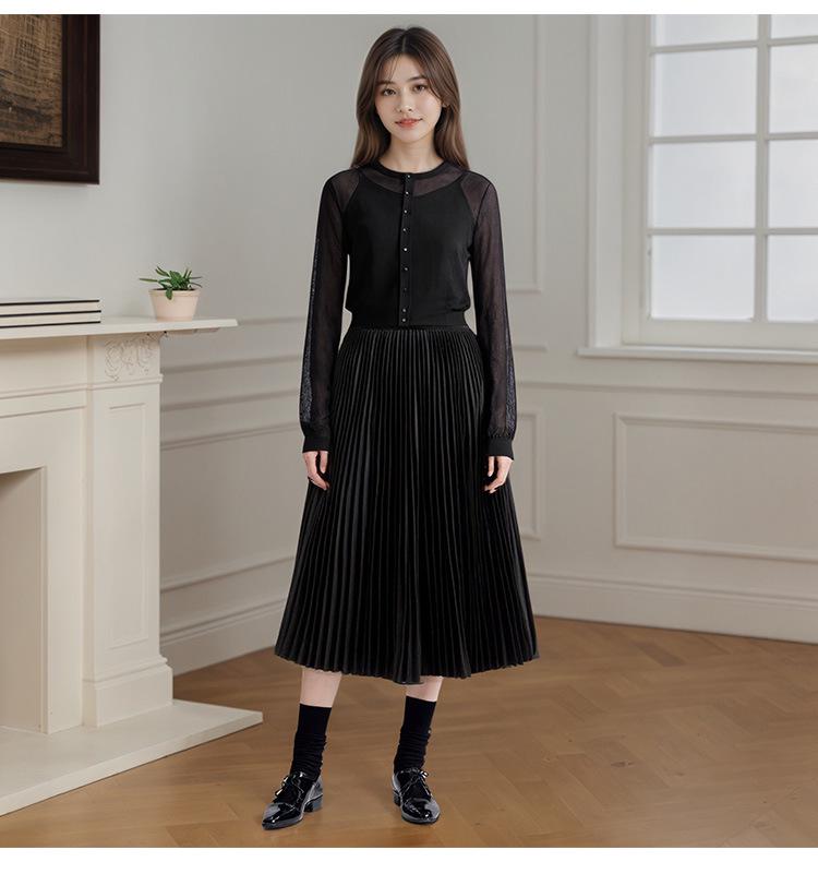 Ice Silk Lightweight Breathable Knit Cardigan: Round Neck, Sun Protection, Long Sleeve Summer Outerwear