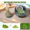 5/6 Pcs Matcha Tea Making Tool Set Ceramic Matcha Bowls with Whisk Holder Scoop and Sifter Teas set for Beginners and Tea Lovers