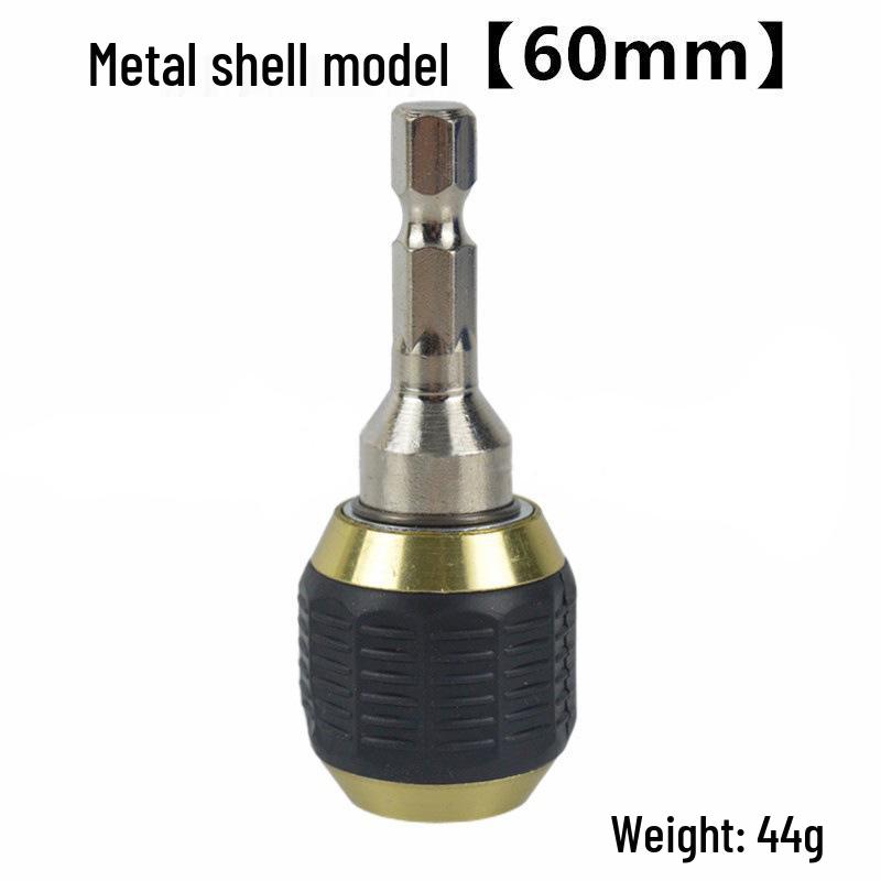 1/4" Hex Shank Anti-Slip Rubber Sleeve Quick Change Electric Drill to Screwdriver Adapter with Three-Jaw Chuck