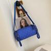 Rhombus indentation temperament simple small fresh shoulder messenger bag spring and summer cylinder bag fashion