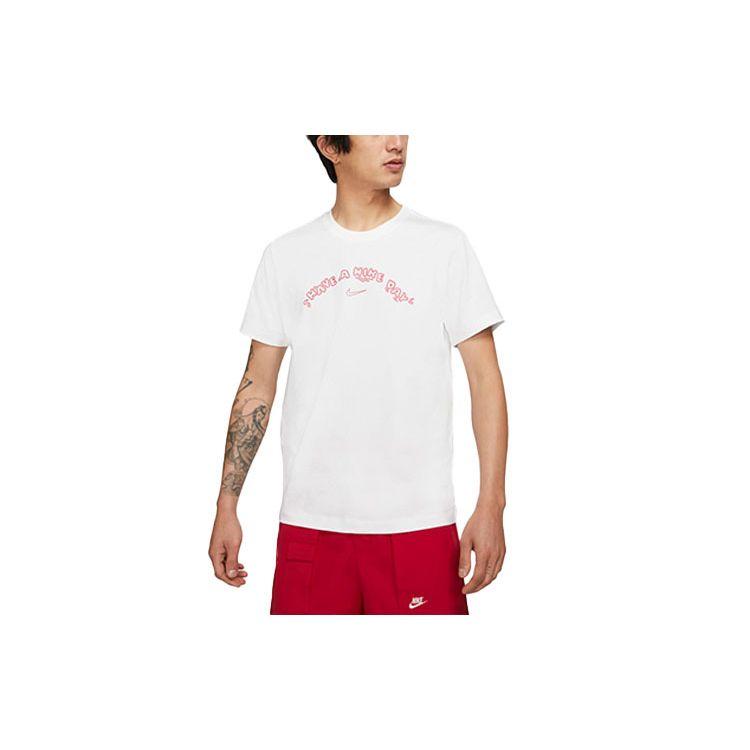 Nike Sportswear Graphic Print Short Sleeve T-Shirt Men Tops White DD1265-100