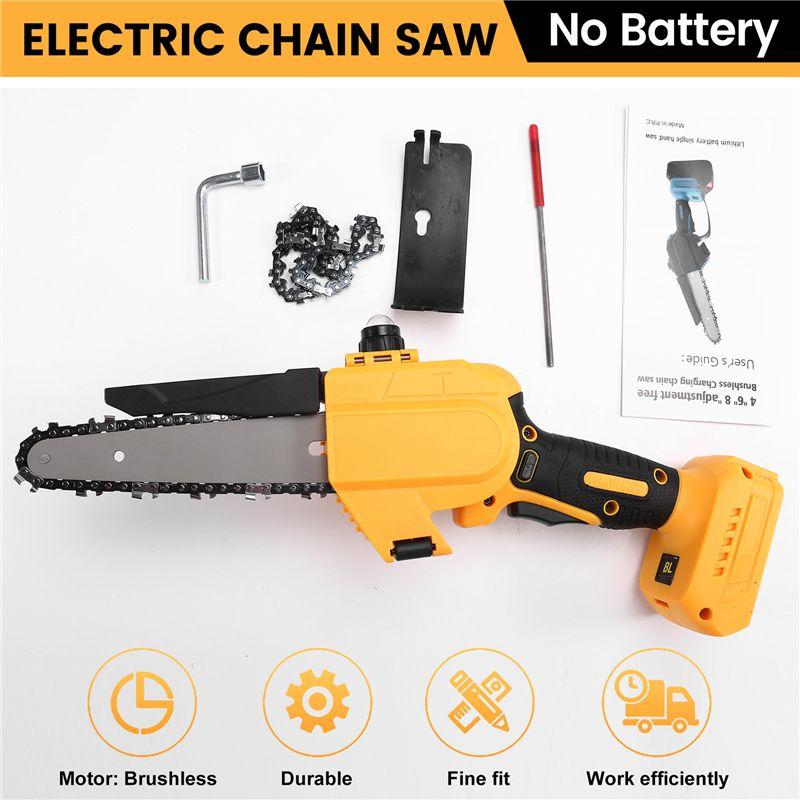 A20F-6Inch Brushless Chainsaw For 18/20V Battery Cordless Electric Chain Saw Woodworking Cutter Pruning Power Tools