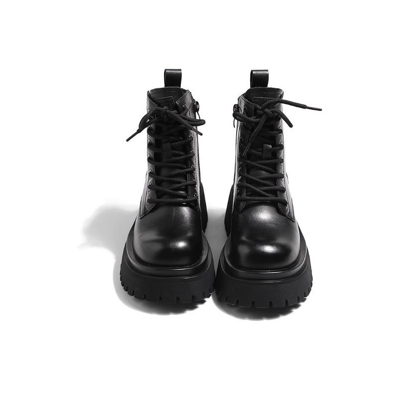 Leder Martin Stiefel Kinder dicksohlige erhöhende kurze Stiefel Herbst und Winter neue Samt verdickte warme große Baumwolle Schneestiefel