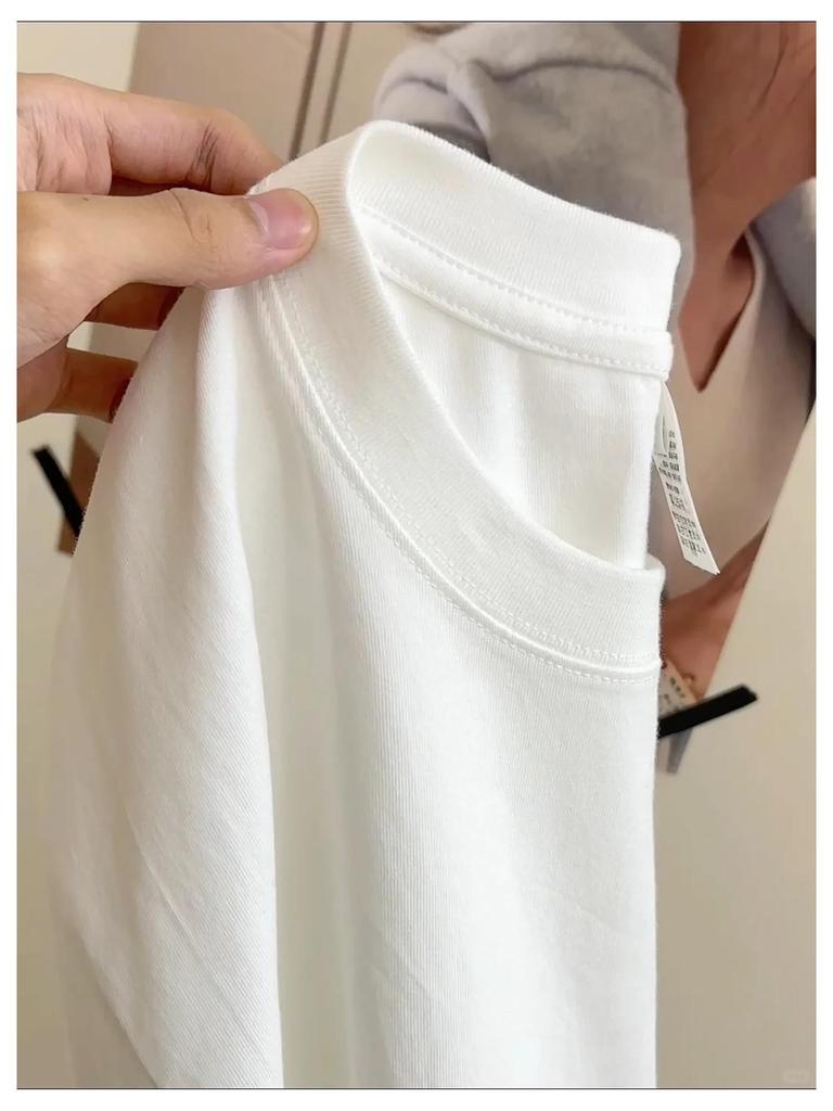 Unisex Solid Color Thickened Round Neck Long Sleeve T-shirt for Autumn/Winter