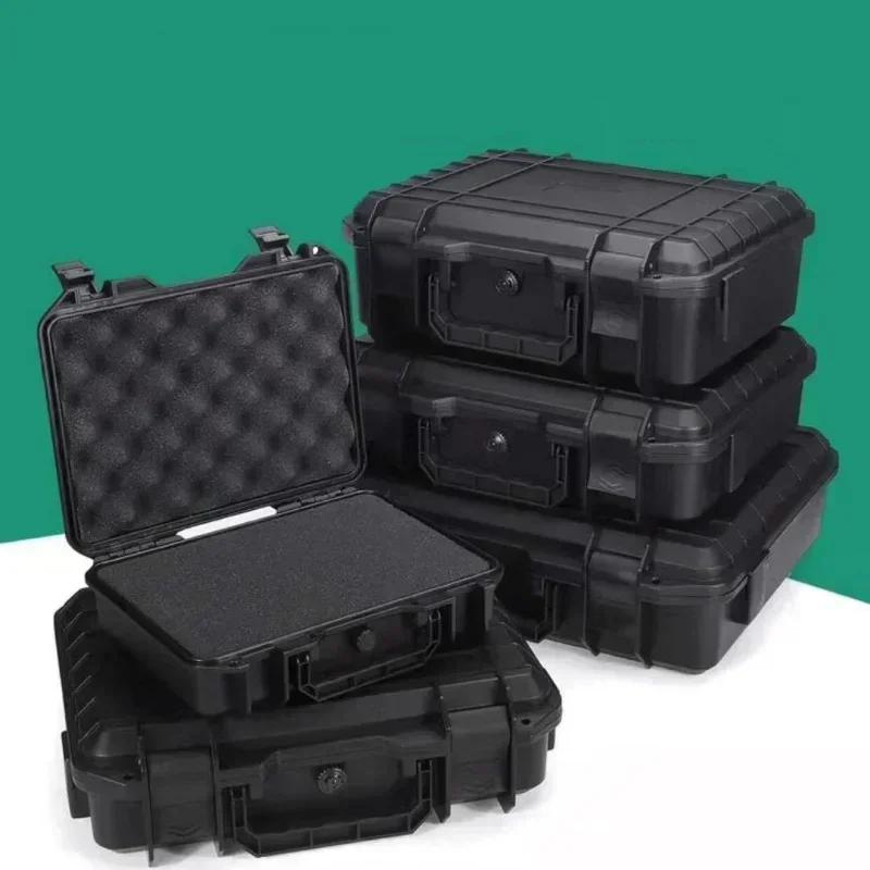 Waterproof Hard Carry Case Bag Tool Case with Pre-cut Sponge Storage Box ABS Plastic Safety Protector Organizer Hardware Toolbox