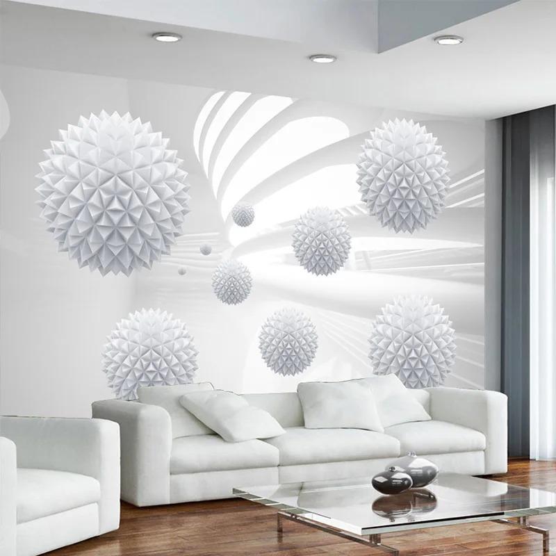 Fototapet modern, simplu, 3d, geometrie sferică, tapet de perete pentru cameră de zi, fundal de birou