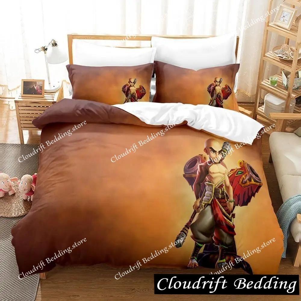 New 3d Printed Game Dungeon Defenders Bedding Set Cartoon Anime three-piece Set Adult Kid Bedroom Duvet Cover Sets Home Textiles