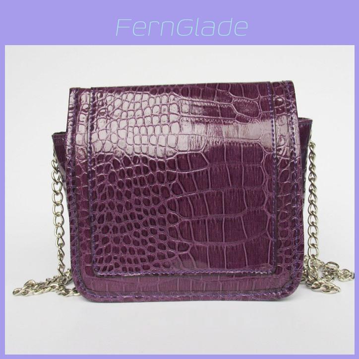 Elegant Women Pu Leather Mini Messenger Bag With Stylish Chain And Classic Design