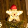 Glowing Xmas Treetop Star Decoration Reusable Christmas Tree Top Lights Xmas Tree Ornament  Hotel