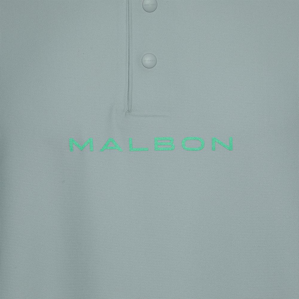 MALBON GOLF Performance Short Sleeve Polo Shirt Light Gray (Man)