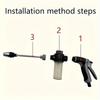 Household Car Wash Water Gun with Long Rod and Rubberized Handle