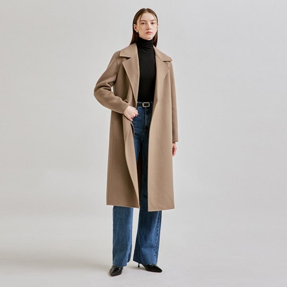 

[Она S miss] Пальто свободного кроя с поясом Swhctn41020 gray beige/55