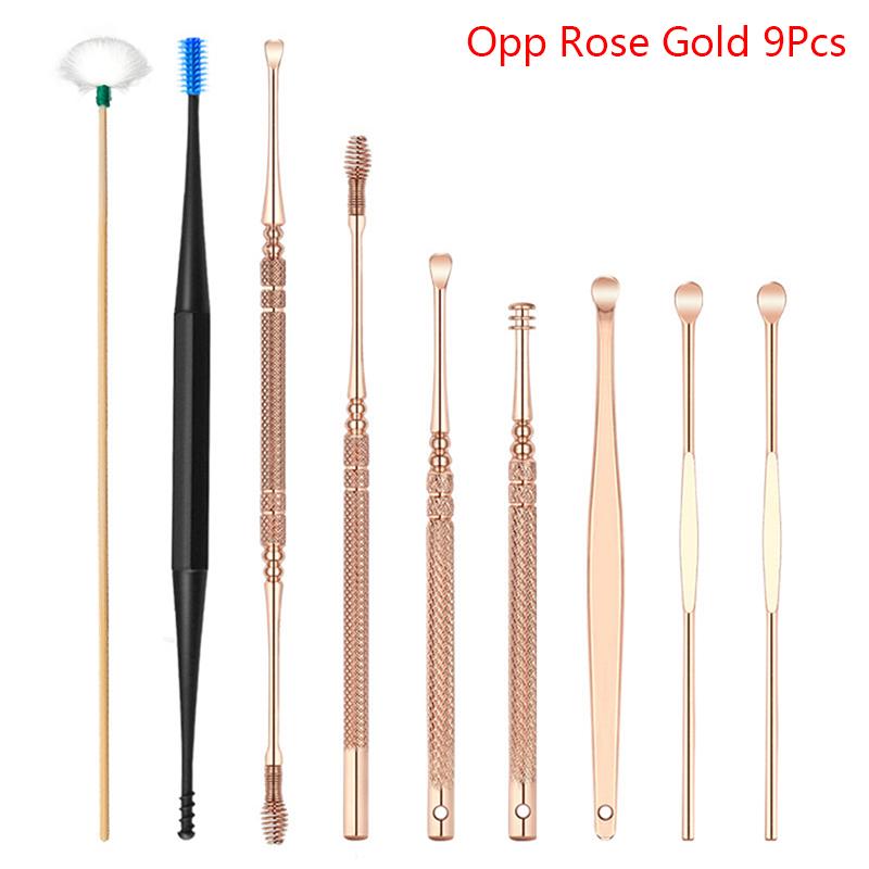 6/7/9Pcs Ear Cleaner Wax Pickers Earpick Wax Remover Curette Ear Pick Cleaner Kit Spoon Care Ear Clean Tool