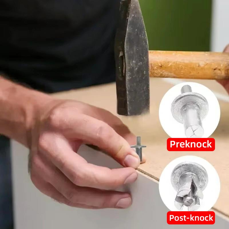 Creamily 50Pcs/100Pcs Rebites de Núcleo de Alumínio Rebites de Expansão Acionados por Martelo Rebites de Cabeça Redonda Fixadores Tipo Knock Rebites de Choque Parafusos