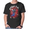 Unisex T-shirt z okrągłym dekoltem z grafiką Spider Punk, krótkim rękawem, casualowy