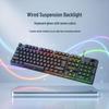 Clavier Gaming USB Filaire Rétroéclairé Universel avec Sensation Mécanique