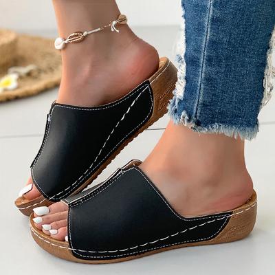 Fashion Women Sandals Peep Toe Wedge Heeled Summer Shoes Women Heels Sandals Wedges Zapatos Mujer New Women's Footwear Summer Slippers