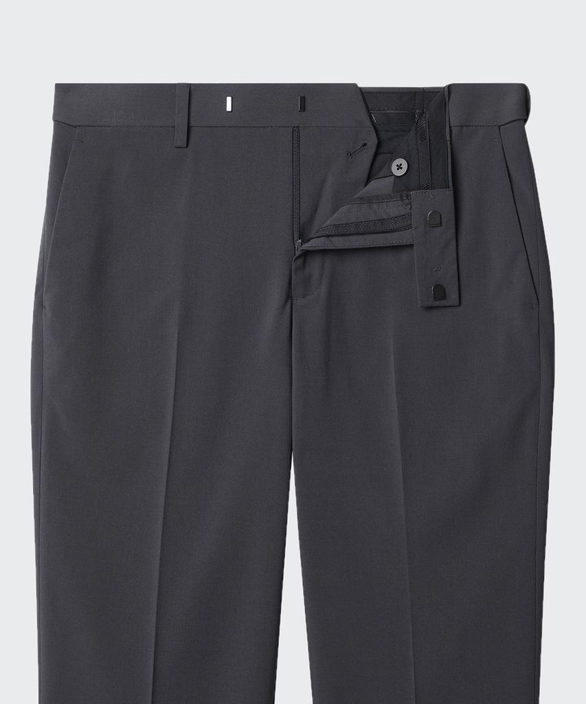 MUSINSA STANDARD [Cooltandard] Tapered Hidden Banding Crop Slacks [Gray]