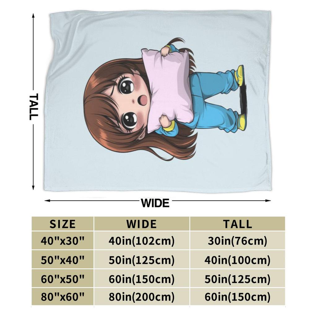 Cute LightSkinned Kids Illustration Boys Girls Art For All Ages Custom Warm Party An UltraSoft Micro Fleece Blanket