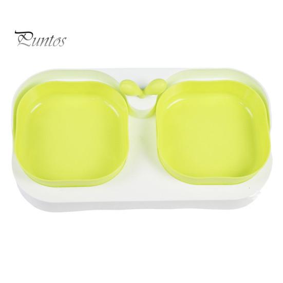 Pet Bowl Detachable Double Cat Food Bowl Leak-proof Dry-wet Separation Dog Feeding Bowl Pet