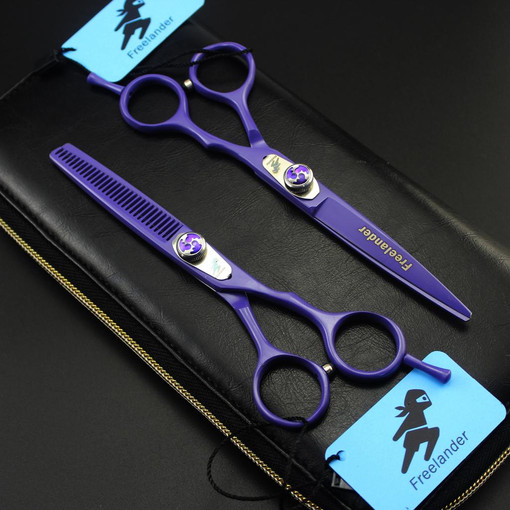 Freelander, Violet, Hair Scissors, Flat Scissors, Tooth Scissors, Thin Scissors 5.5 inches 6.0 inches