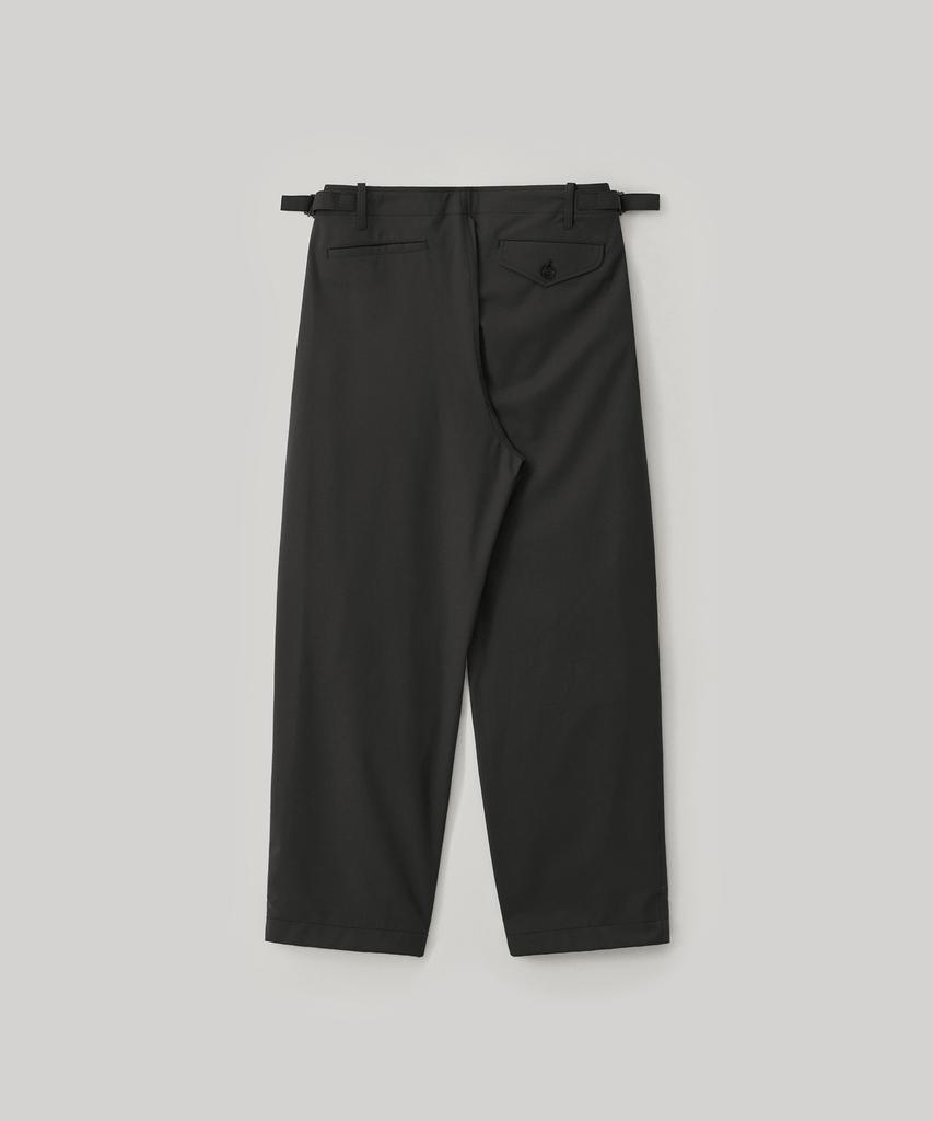 ANOTHER OFFICE Tropical-Wool Utility Pants (Almost Black)