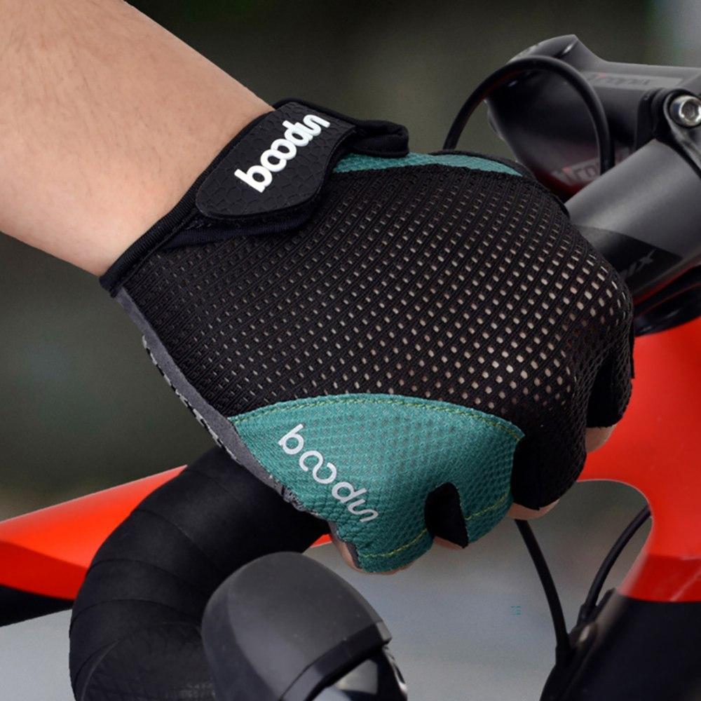 2 Pcs Men Riding Gloves Thickened Gloves High Elasticity Anti-slip Shock Absorption Easy-to-release Design Half-finger Gloves