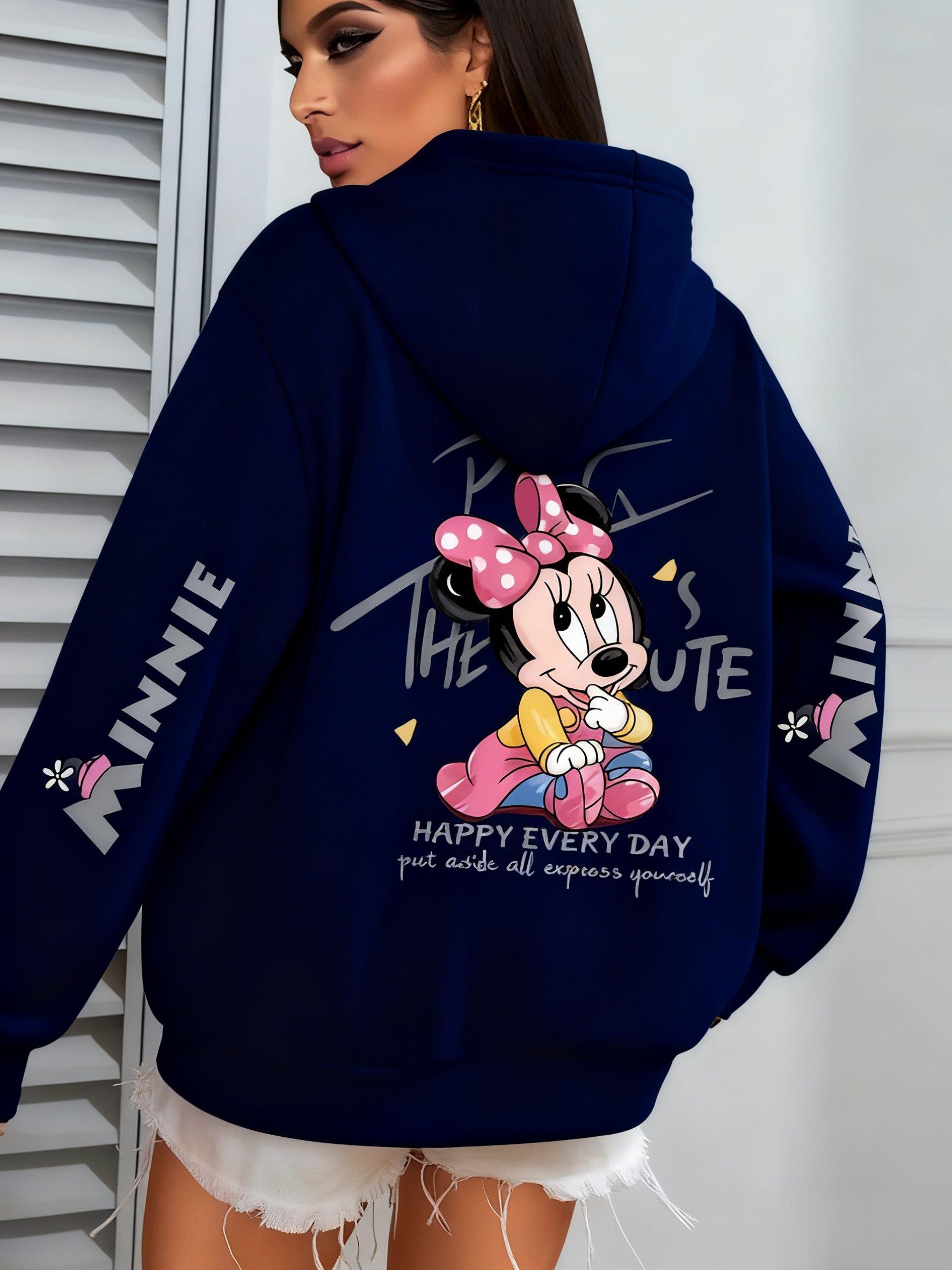

Oversized Vintage Disney Minnie Print Pullover Sweatshirt Women Men Casual Hoodie Streetwear Fashion Tops Spring Autumn Fashion S