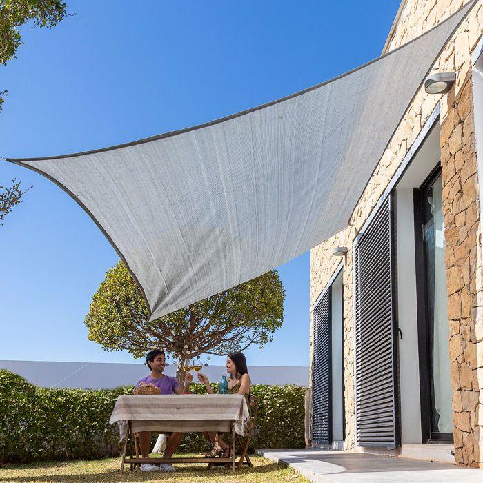 InnovaGoods Reshad Rectangular Shade Sail 3 X 4 M - Grey