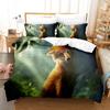3D Printed Fantasy Fox Bedding Set Down Quilt Cover With Pillowcase Double SIngle King
