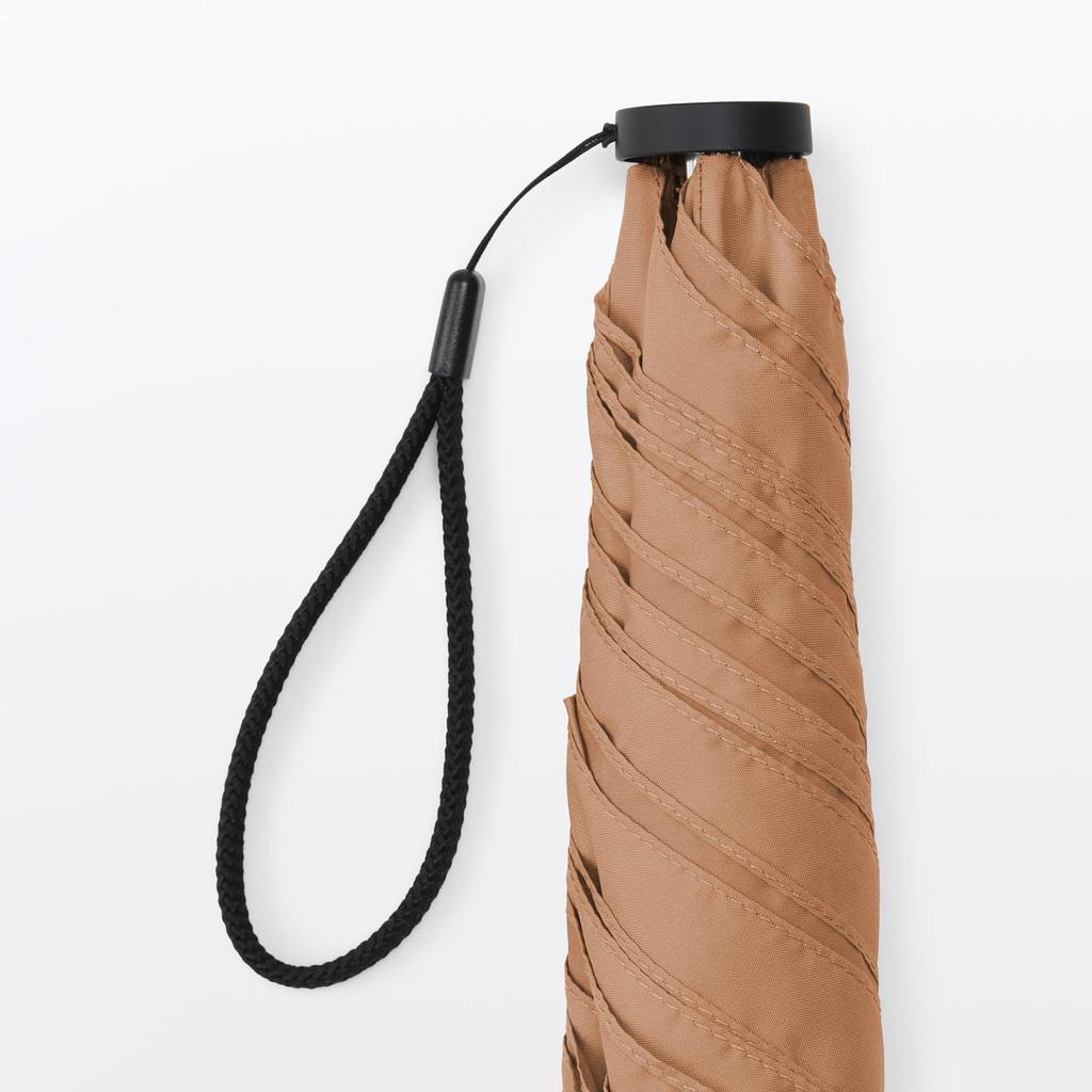 MUJI Lightweight Folding Umbrella for Sun and Unisex Light 50cm Rain, Adult, DEA03A6S, Orange,